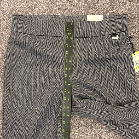 Anne Klein Women's Ankle Pants Size M Black Silver Pull On Slim Fit NWT $89 - Picture 15 of 16
